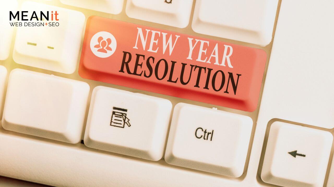 New Year Resolution Text on Computer Keyboard