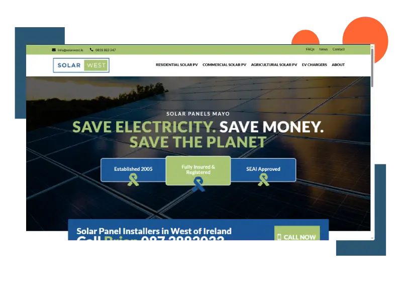 solar-west-homepage-mockup-v2 Predictions 2025 How the Web Will Change Text Over Image of Hands Holding Tablet and Gadgets with MEANit logo.
