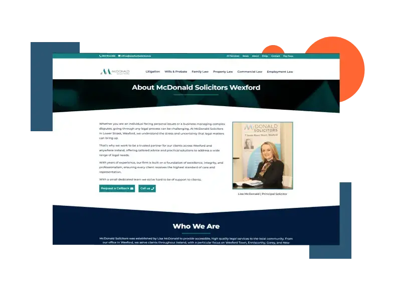 wexford-solicitor-about-us-v2 Predictions 2025 How the Web Will Change Text Over Image of Hands Holding Tablet and Gadgets with MEANit logo.